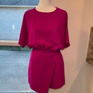 The Impeccable Pig Fuchsia Mini Romper/ Dress w Open Back